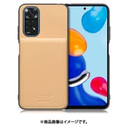 WORK56SCXMI-BG-MIRDN11 [Redmi Note 11 用 折り畳み式カードポケット/本革/4枚収納 ベージュ]