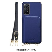 WORK24MPXMI-NY-XRDN11P5G [Redmi Note 11 Pro 5G 用 小銭入れ付きスマホケース/PUレザー/ストラップ付き ネイビー]