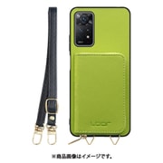 WORK24MPXMI-LG-XRDN11P5G [Redmi Note 11 Pro 5G 用 小銭入れ付きスマホケース/PUレザー/ストラップ付き ライムグリーン]