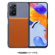 WORK56SCXMI-BUCM-XRDN11P5G [Redmi Note 11 Pro 5G 用 折り畳み式カードポケット/本革/4枚収納 ブルーキャメル]