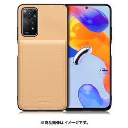 WORK56SCXMI-BG-XRDN11P5G [Redmi Note 11 Pro 5G 用 折り畳み式カードポケット/本革/4枚収納 ベージュ]