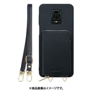 WORK24MPXMI-BK-MIRDN9S [Redmi Note 9S 用 小銭入れ付きスマホケース/PUレザー/ストラップ付き ブラック]