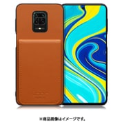 WORK56SCXMI-CM-MIRDN9S [Redmi Note 9S 用 折り畳み式カードポケット/本革/4枚収納 キャメル]