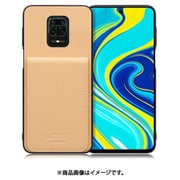 WORK56SCXMI-BG-MIRDN9S [Redmi Note 9S 用 折り畳み式カードポケット/本革/4枚収納 ベージュ]