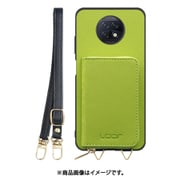 WORK24MPXMI-LG-XRDN9T [Redmi Note 9T 用 小銭入れ付きスマホケース/PUレザー/ストラップ付き ライムグリーン]