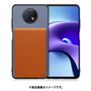 WORK56SCXMI-BUCM-XRDN9T [Redmi Note 9T 用 折り畳み式カードポケット/本革/4枚収納 ブルーキャメル]