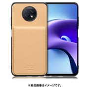 WORK56SCXMI-BG-XRDN9T [Redmi Note 9T 用 折り畳み式カードポケット/本革/4枚収納 ベージュ]