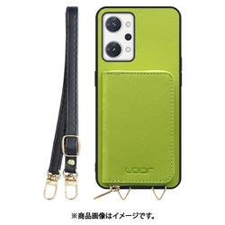 WORK24MPOPP-LG-ORENO7A [Reno9A/7A 用 小銭入れ付きスマホケース/PUレザー/ストラップ付き ライムグリーン]