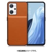 WORK56SCOPP-CM-ORENO7A [Reno9A/7A 用 折り畳み式カードポケット/本革/4枚収納 キャメル]