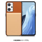 WORK56SCOPP-CMBG-ORENO7A [Reno9A/7A 用 折り畳み式カードポケット/本革/4枚収納 キャメルベージュ]