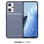 WORK56SCOPP-BU-ORENO7A [Reno9A/7A 用 折り畳み式カードポケット/本革/4枚収納 ブルー]