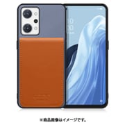 WORK56SCOPP-BUCM-ORENO7A [Reno9A/7A 用 折り畳み式カードポケット/本革/4枚収納 ブルーキャメル]