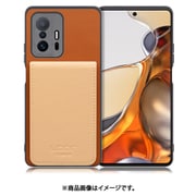 WORK56SCXMI-CMBG-XM11T [Xiaomi 11T/11T Pro 用 折り畳み式カードポケット/本革/4枚収納 キャメルベージュ]