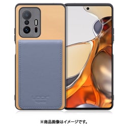 WORK56SCXMI-BGBU-XM11T [Xiaomi 11T/11T Pro 用 折り畳み式カードポケット/本革/4枚収納 ベージュブルー]