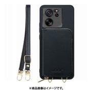 WORK24MPXMI-BK-XM13T [Xiaomi 13T/13T Pro 用 小銭入れ付きスマホケース/PUレザー/ストラップ付き ブラック]