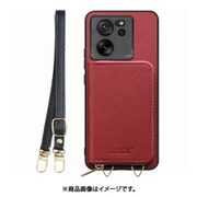WORK24MPXMI-RD-XM13T [Xiaomi 13T/13T Pro 用 小銭入れ付きスマホケース/PUレザー/ストラップ付き レッド]
