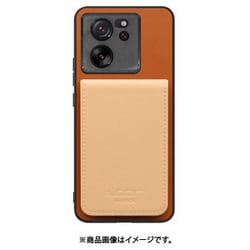 WORK56SCXMI-CMBG-XM13T [Xiaomi 13T/13T Pro 用 折り畳み式カードポケット/本革/4枚収納 キャメルベージュ]
