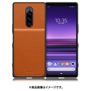 WORK56SCXP-CM-SXP1 [Xperia1 用 折り畳み式カードポケット/本革/4枚収納 キャメル]