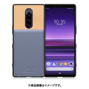 WORK56SCXP-BGBU-SXP1 [Xperia1 用 折り畳み式カードポケット/本革/4枚収納 ベージュブルー]