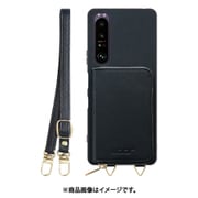 WORK24MPXP-BK-SXP1G3 [Xperia 1 III 用 小銭入れ付きスマホケース/PUレザー/ストラップ付き ブラック]