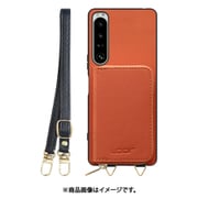 WORK24MPXP-OG-SXP1V4 [Xperia 1 IV 用 小銭入れ付きスマホケース/PUレザー/ストラップ付き オレンジ]