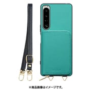 WORK24MPXP-TQ-SXP1V4 [Xperia 1 IV 用 小銭入れ付きスマホケース/PUレザー/ストラップ付き ターコイズ]