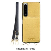 WORK25MPXP-YL-SXP1V4 [Xperia 1 IV 用 小銭入れ付きスマホケース/本革/ストラップ付き ジャスミンイエロー]