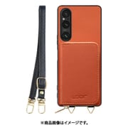 WORK24MPXP-OG-SXP1V5 [Xperia 1 V 用 小銭入れ付きスマホケース/PUレザー/ストラップ付き オレンジ]