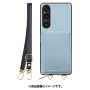 WORK25MPXP-BU-SXP1V5 [Xperia 1 V 用 小銭入れ付きスマホケース/本革/ストラップ付き スカイブルー]