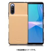 WORK56SCXP-BG-SXP10G3 [Xperia 10 III/Lite 用 折り畳み式カードポケット/本革/4枚収納 ベージュ]