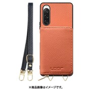 WORK25MPXP-FM-SXP10V5 [Xperia 10 VI/10 V/Fun Edition 用 小銭入れ付きスマホケース/本革/ストラップ付き フラミンゴ]