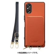 WORK24MPXP-OG-SXP5V5 [Xperia 5 V 用 小銭入れ付きスマホケース/PUレザー/ストラップ付き オレンジ]
