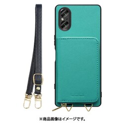 WORK24MPXP-TQ-SXP5V5 [Xperia 5 V 用 小銭入れ付きスマホケース/PUレザー/ストラップ付き ターコイズ]