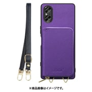 WORK24MPXP-VL-SXP5V5 [Xperia 5 V 用 小銭入れ付きスマホケース/PUレザー/ストラップ付き バイオレット]