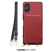 WORK24MPXP-RD-SXP5V5 [Xperia 5 V 用 小銭入れ付きスマホケース/PUレザー/ストラップ付き レッド]