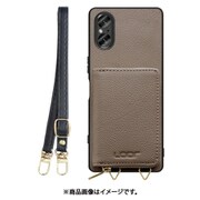 WORK25MPXP-GB-SXP5V5 [Xperia 5 V 用 小銭入れ付きスマホケース/本革/ストラップ付き グレージュ]