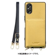 WORK25MPXP-YL-SXP5V5 [Xperia 5 V 用 小銭入れ付きスマホケース/本革/ストラップ付き ジャスミンイエロー]