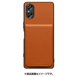 WORK56SCXP-CM-SXP5V5 [Xperia 5 V 用 折り畳み式カードポケット/本革/4枚収納 キャメル]