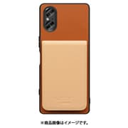 WORK56SCXP-CMBG-SXP5V5 [Xperia 5 V 用 折り畳み式カードポケット/本革/4枚収納 キャメルベージュ]