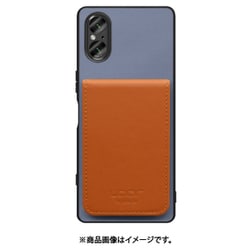 WORK56SCXP-BUCM-SXP5V5 [Xperia 5 V 用 折り畳み式カードポケット/本革/4枚収納 ブルーキャメル]