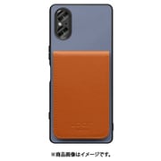 WORK56SCXP-BUCM-SXP5V5 [Xperia 5 V 用 折り畳み式カードポケット/本革/4枚収納 ブルーキャメル]