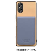 WORK56SCXP-BGBU-SXP5V5 [Xperia 5 V 用 折り畳み式カードポケット/本革/4枚収納 ベージュブルー]