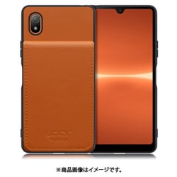 WORK56SCXP-CM-XACE3 [Xperia Ace III 用 折り畳み式カードポケット/本革/4枚収納 キャメル]