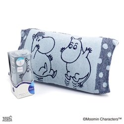 ムーミン 家族の時間 64cm×34cm ブルー ピローケース 47-8297300