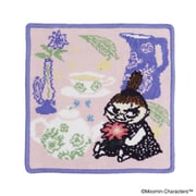 47-4710200 [ムーミン ちょこん 25cm×25cm レッド シェニール織りタオルハンカチ]