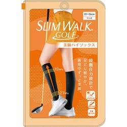 SWG004 [スリムウォークゴルフ 美脚ハイソックス ブラック 22-24cm]