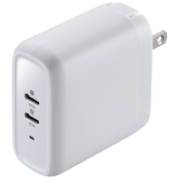 USB急速充電器 USB PD（パワーデリバリー）対応 40W USB-C×2 スイングプラグ採用 ホワイト ACA-PD97W