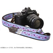 カメラストラップ 3cm幅（長さ調節タイプ）/フラワーブルーチェック 80035-244