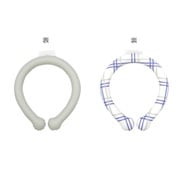 クールリング アイスフローズンリング Mサイズ(内周34cm) ソリッドチェック カーキ 1個 861114