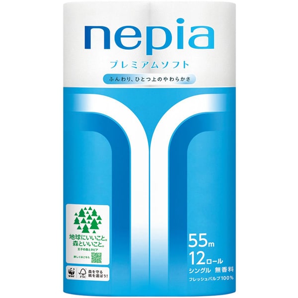 ネピア プレミアムソフト トイレットロール 12Rシングル 55m